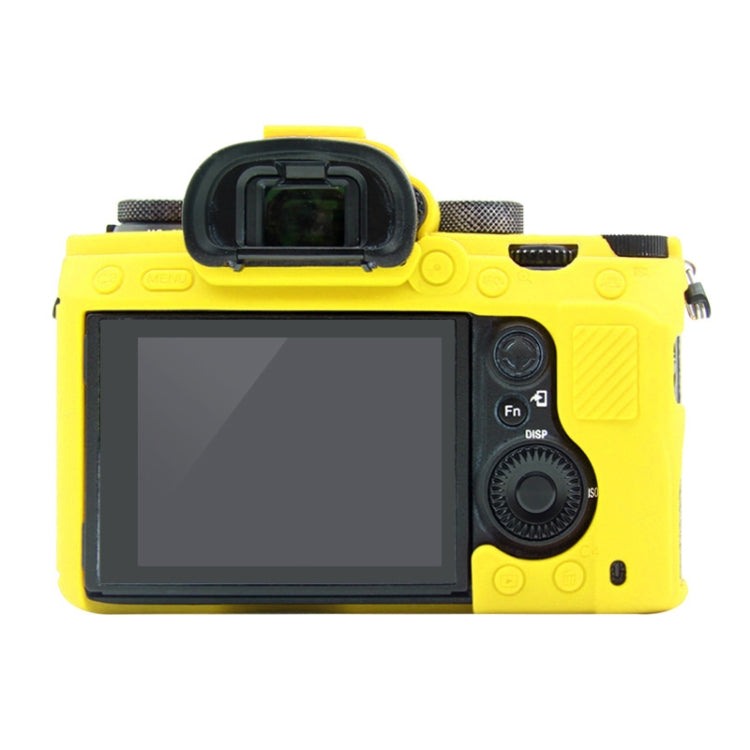 PULUZ Soft Silicone Protective Case for Sony A9 (ILCE-9) / A7 III/ A7R  III(Yellow) - Camera Accessories by PULUZ | Online Shopping UK | buy2fix