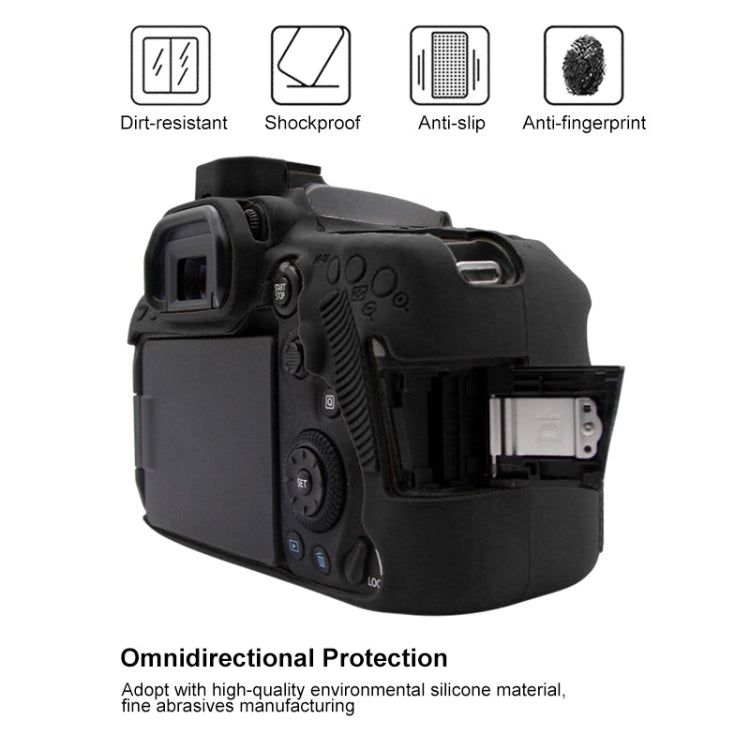 PULUZ Soft Silicone Protective Case for Canon EOS 90D(Black) - Protective Case by PULUZ | Online Shopping UK | buy2fix