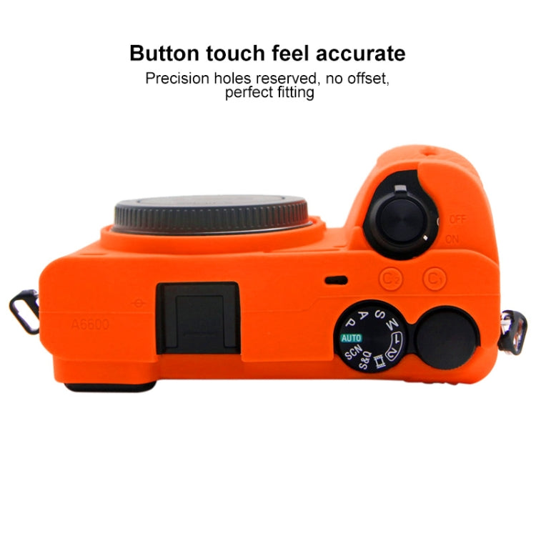 PULUZ Soft Silicone Protective Case for Sony A6600 / ILCE-6600 (Orange) - Camera Accessories by buy2fix | Online Shopping UK | buy2fix