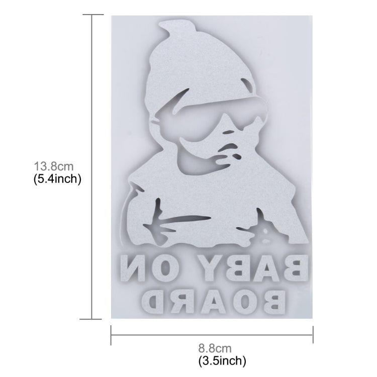 Baby On Board Pattern Vinyl Car Sticker, Size: 20cm x 13cm(Black) - Warning Sticker by buy2fix | Online Shopping UK | buy2fix