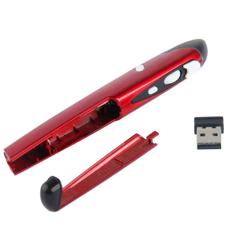 2.4GHz Wireless Pen Mouse with USB Mini Receiver, Transmission Distance: 10m (EL-P01)(Red) -  by buy2fix | Online Shopping UK | buy2fix