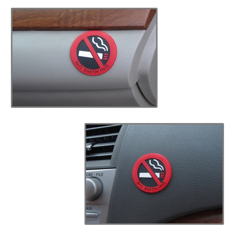 3 pcs Car Decoration No Smoking Sign Sticker, Size: 5x5 cm - Warning Sticker by buy2fix | Online Shopping UK | buy2fix