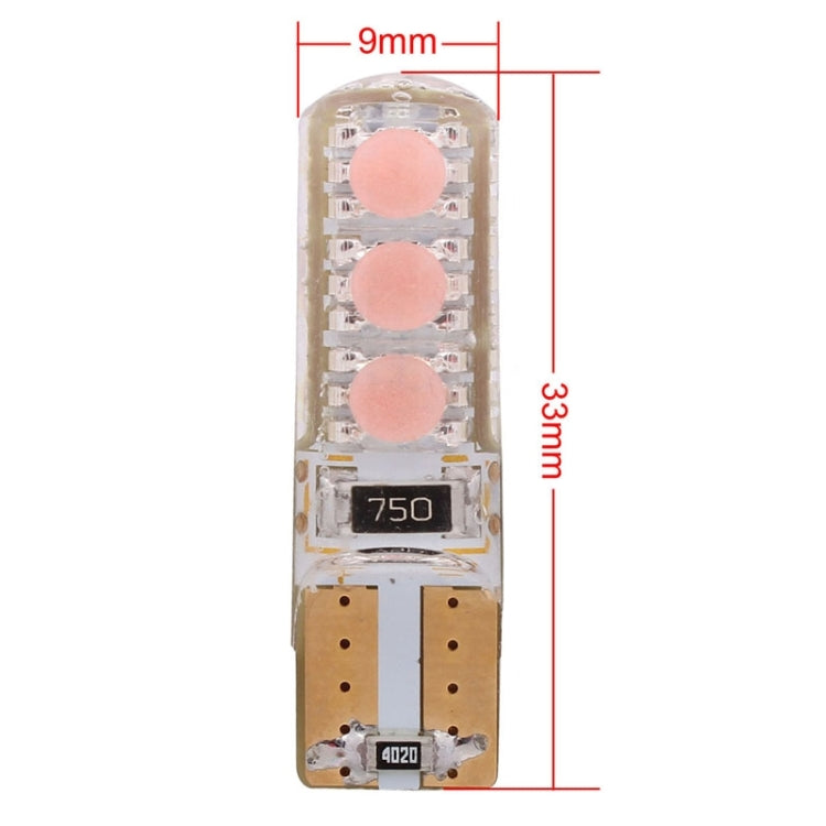 10 PCS T10 3W 300LM Silicone 6 LED SMD 5050 Car Clearance Lights Lamp, DC 12V - In Car by buy2fix | Online Shopping UK | buy2fix