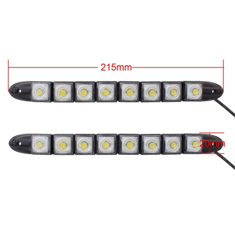 2 PCS  4W 8 LED SMD 5050 Flexible Snake LED Car Daytime Running Lights, DC 12V - In Car by buy2fix | Online Shopping UK | buy2fix