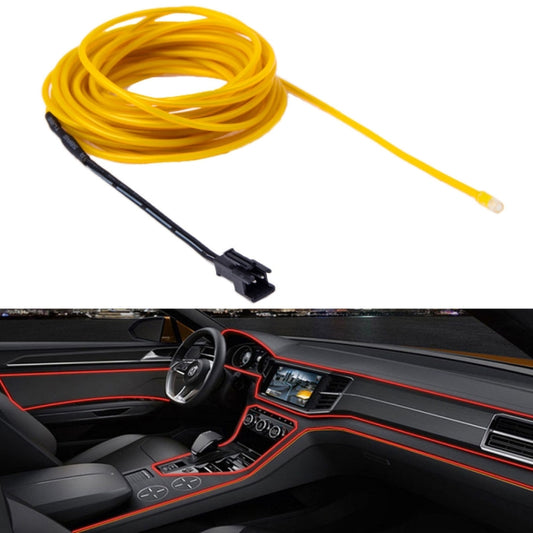 Waterproof Round Flexible Car Strip Light with Driver for Car Decoration, Length: 5m(Yellow) - Atmosphere lights by buy2fix | Online Shopping UK | buy2fix