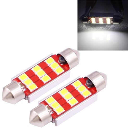 2 PCS 39mm 3W 180LM White Light 9 LED SMD 2835 CANBUS License Plate Reading Lights Car Light Bulb - Dome Lights by buy2fix | Online Shopping UK | buy2fix