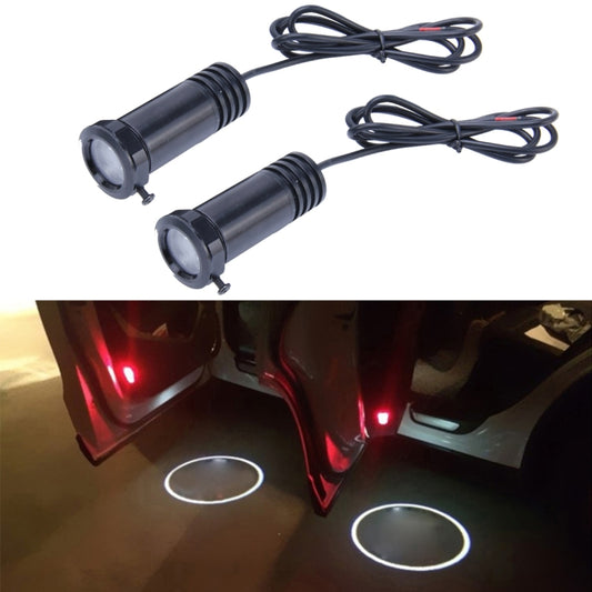 Car Door LED Laser Welcome Decorative Light, LED Laser for Porsche Logo (Pair)(Black) - Door Lights by buy2fix | Online Shopping UK | buy2fix