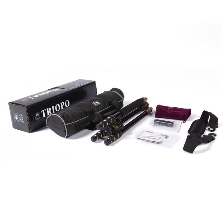 Triopo MT-2504C Adjustable Portable Aluminum Tripod with NB-1S Ball Head for Canon Nikon Sony DSLR Camera(Black) - Camera Accessories by TRIOPO | Online Shopping UK | buy2fix