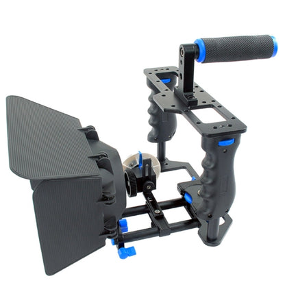 YELANGU YLG1103A-B Large Handle Video Camera Cage Stabilizer + Matte Box Kit for DSLR Camera / Video Camera - Camera Cage by YELANGU | Online Shopping UK | buy2fix