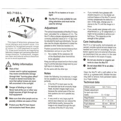 7012L 2.1X TV Magnification Glasses for Hyperopia People (Range of Vision: 0 to +300 Degrees)(Black) - Consumer Electronics by buy2fix | Online Shopping UK | buy2fix