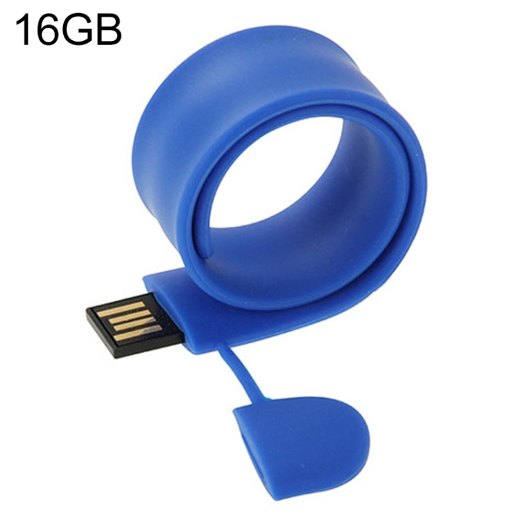 Silicone Bracelet USB Flash Disk with 16GB Memory(Dark Blue) -  by buy2fix | Online Shopping UK | buy2fix