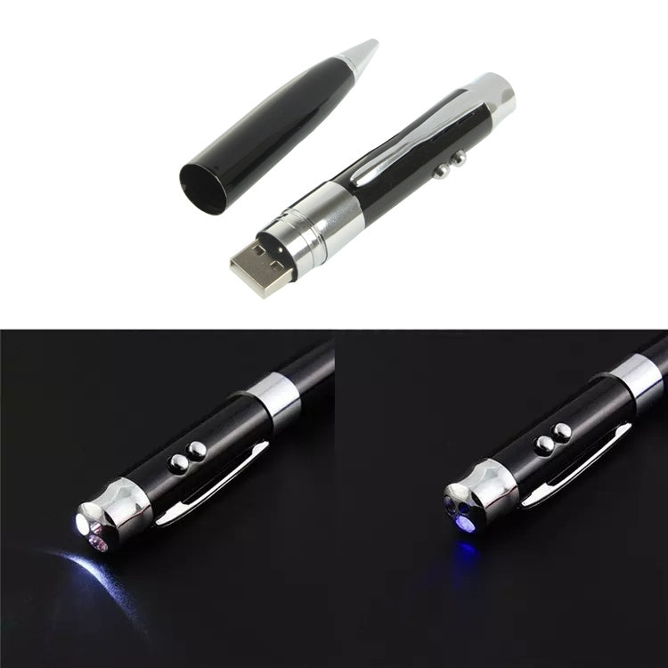 3 in 1 Laser Pen Style USB Flash Disk, Silver (8GB) - Computer & Networking by buy2fix | Online Shopping UK | buy2fix