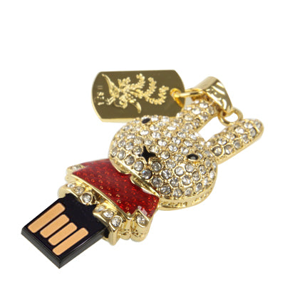 Rabbit Shaped Diamond Jewelry USB Flash Disk (8GB), Red - Computer & Networking by buy2fix | Online Shopping UK | buy2fix