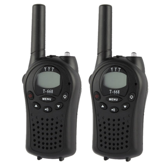 2 PCS T-668 400-470MHz 1.0 inch LCD 8 / 20 / 22CHS Walkie Talkie Set - Consumer Electronics by buy2fix | Online Shopping UK | buy2fix