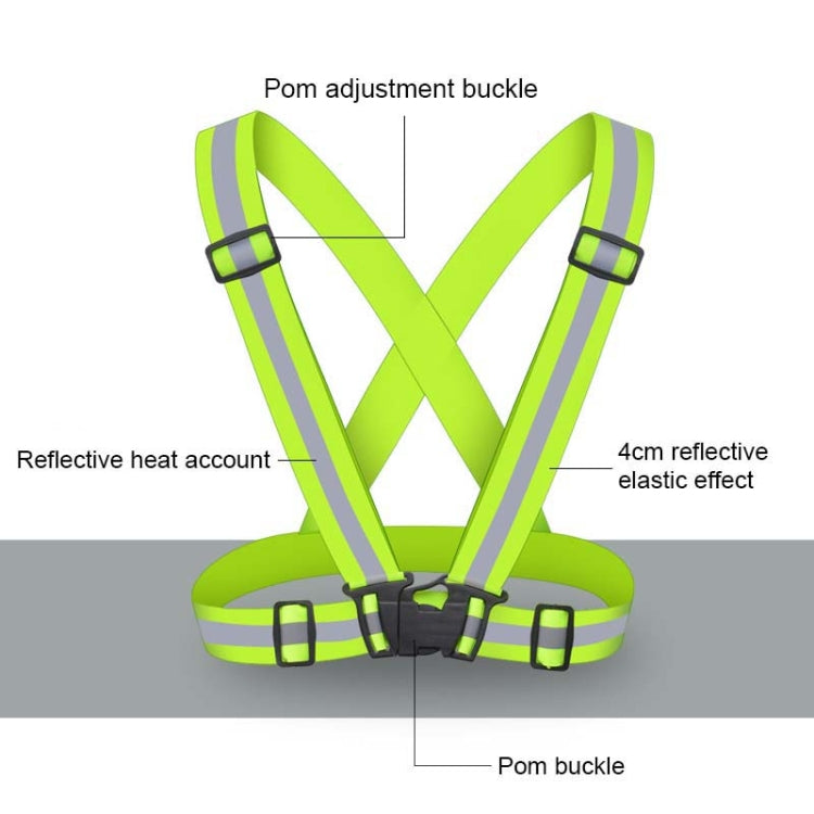 Night Riding Running Flexible Reflective Safety Vest(Green) - Reflective Safety Clothing by buy2fix | Online Shopping UK | buy2fix