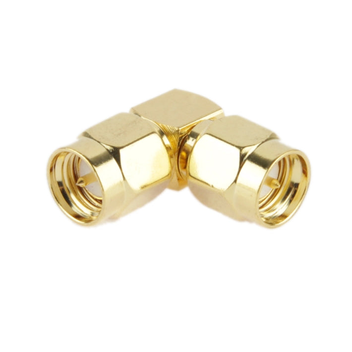 Gold Plated SMA Male to SMA Male Adapter with 90 Degree Angle -  by buy2fix | Online Shopping UK | buy2fix