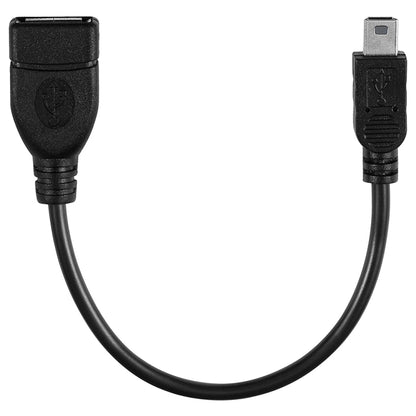 Mini 5-pin USB to USB 2.0 AF OTG Adapter Cable, Length: 12cm(Black) -  by buy2fix | Online Shopping UK | buy2fix