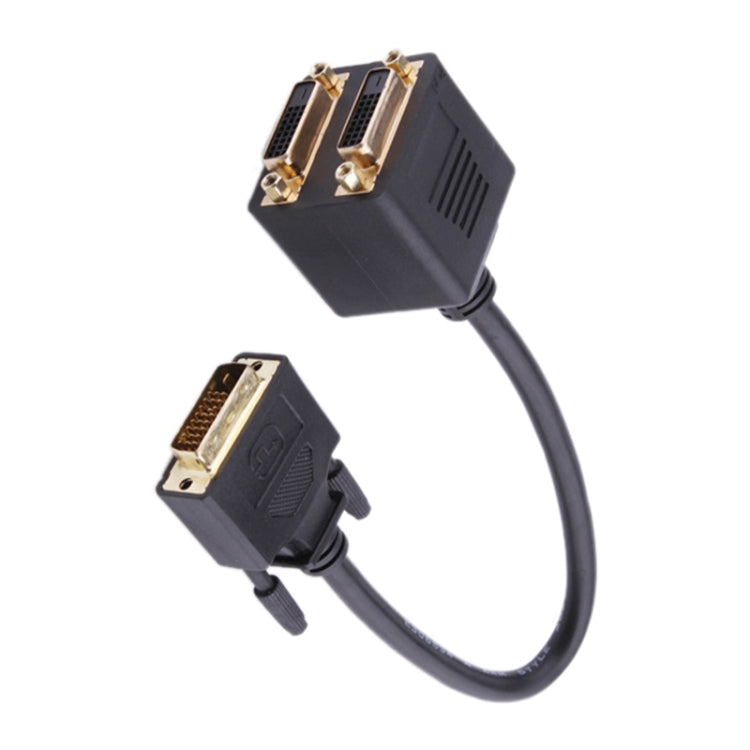 24+1 DVI Male to 2 DVI Female Cable Adapter, Length: 30cm - Computer & Networking by buy2fix | Online Shopping UK | buy2fix