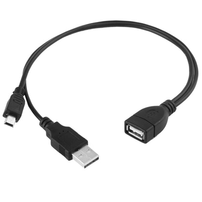 Mini USB Male + USB 2.0 AM to AF Cable with OTG Function, Length: 30cm / 35cm -  by buy2fix | Online Shopping UK | buy2fix