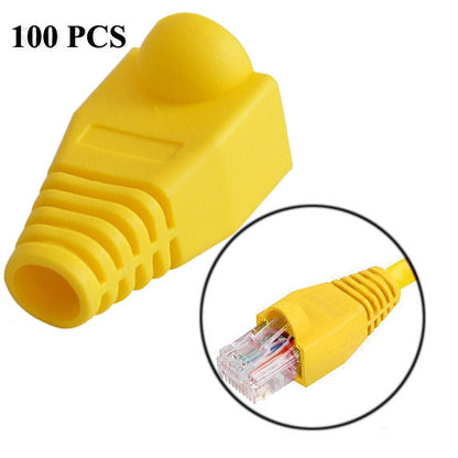 Network Cable Boots Cap Cover for RJ45, Yellow (100 pcs in one packaging , the price is for 100 pcs)(Yellow) - Computer & Networking by buy2fix | Online Shopping UK | buy2fix