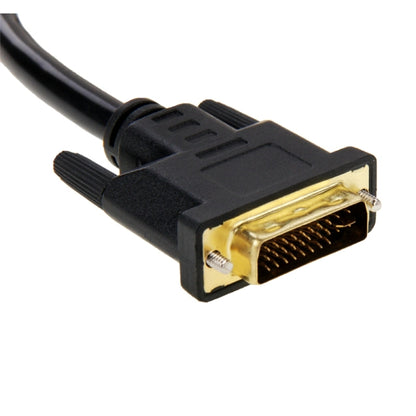 30cm DVI 24+5 Pin Male to 2 VGA Female Splitter Cable(Black) - Cable by buy2fix | Online Shopping UK | buy2fix