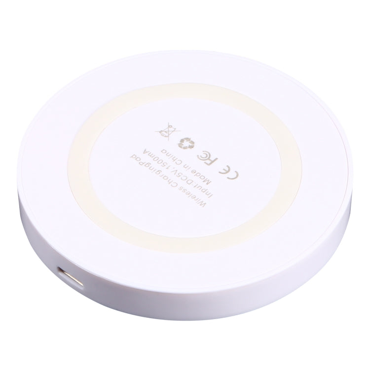 5W Universal QI Standard Round Wireless Charging Pad(White) - Wireless Charger by buy2fix | Online Shopping UK | buy2fix