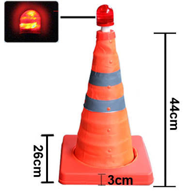 Lift Road Safety Road Cones with Warning Dome, Height: 44cm - In Car by buy2fix | Online Shopping UK | buy2fix