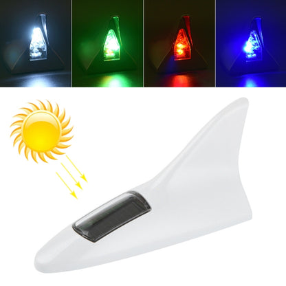 Solar Shark Fin High-positioned Alarm Light(White) - In Car by buy2fix | Online Shopping UK | buy2fix