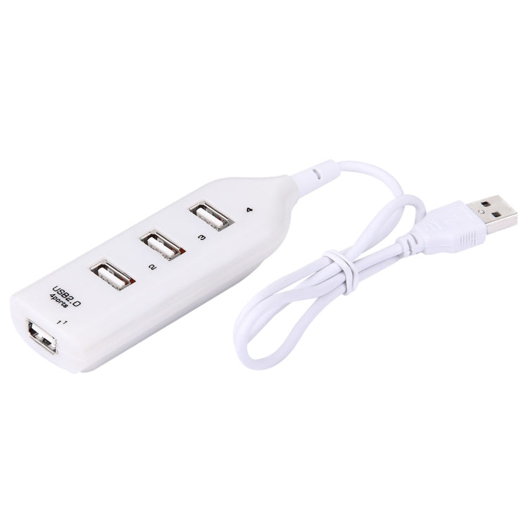 4 Ports USB 2.0 HUB, Cable Length: 30cm (Beige + White) -  by buy2fix | Online Shopping UK | buy2fix