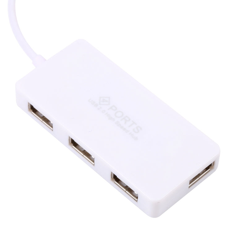 4 Ports USB 2.0 HUB, Plug and Play, White(White) -  by buy2fix | Online Shopping UK | buy2fix