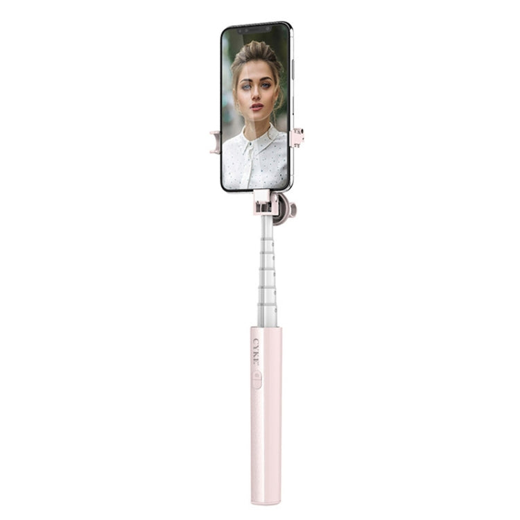 CYKE P9 Universal Stretchable Hidden One-piece Wireless Bluetooth Selfie Stick(Pink) - Consumer Electronics by CYKE | Online Shopping UK | buy2fix