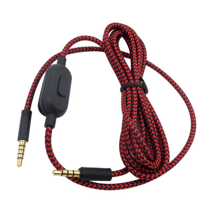 ZS0159 For Logitech G433 / G233 / G Pro / G Pro X 3.5mm Male to Male Gaming Headset Audio Cable with Wire-controlled, Cable Length: 2m(Red) - Headset Accessories by buy2fix | Online Shopping UK | buy2fix