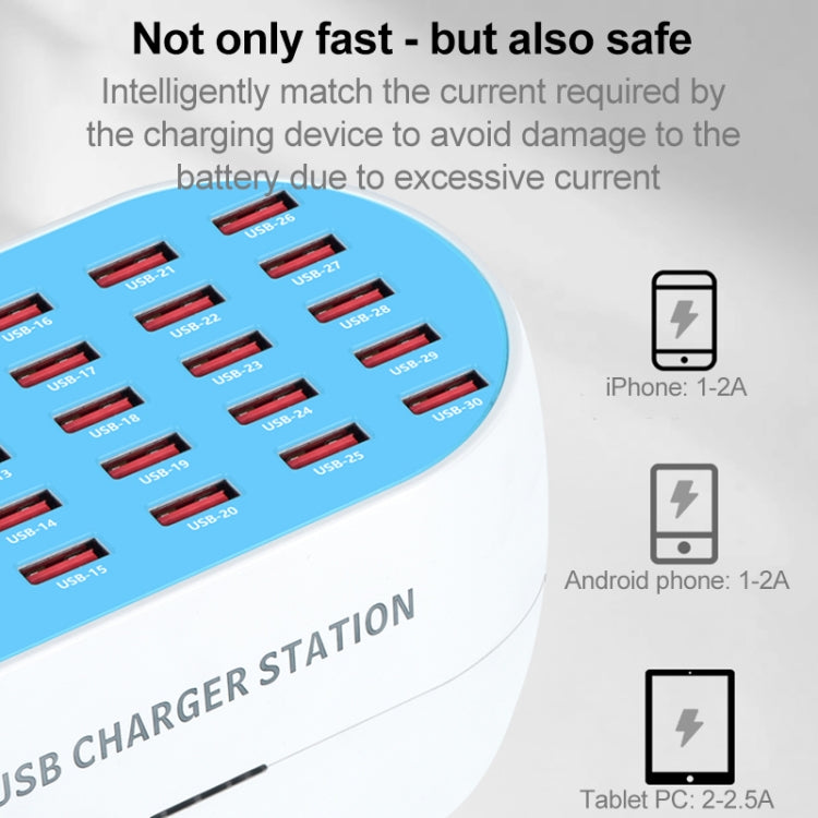 830-24 180W 24 USB Ports Multifunction Smart Charger Station AC100-240V, US Plug (White) - Multifunction Charger by buy2fix | Online Shopping UK | buy2fix