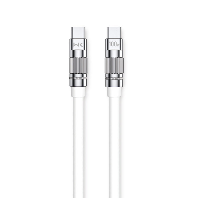 WK WDC-188 Qjie Series 100W USB-C/Type-C to USB-C/Type-C Fast Charge Data Cable, Length: 1m (White) - USB-C & Type-C Cable by WK | Online Shopping UK | buy2fix