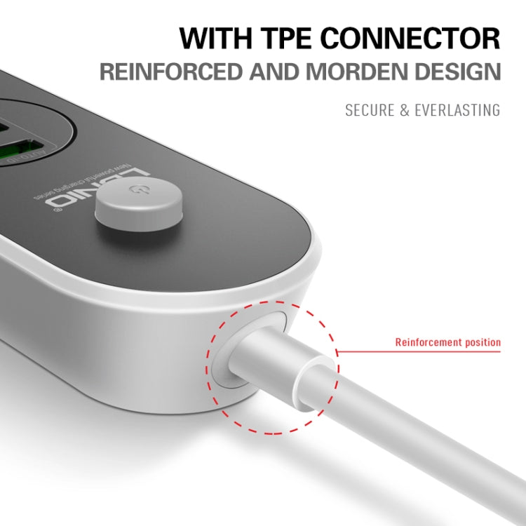 LDNIO SC3301 3 x USB Ports Travel Home Office Socket, Cable Length: 1.6m, EU Plug - Consumer Electronics by LDNIO | Online Shopping UK | buy2fix