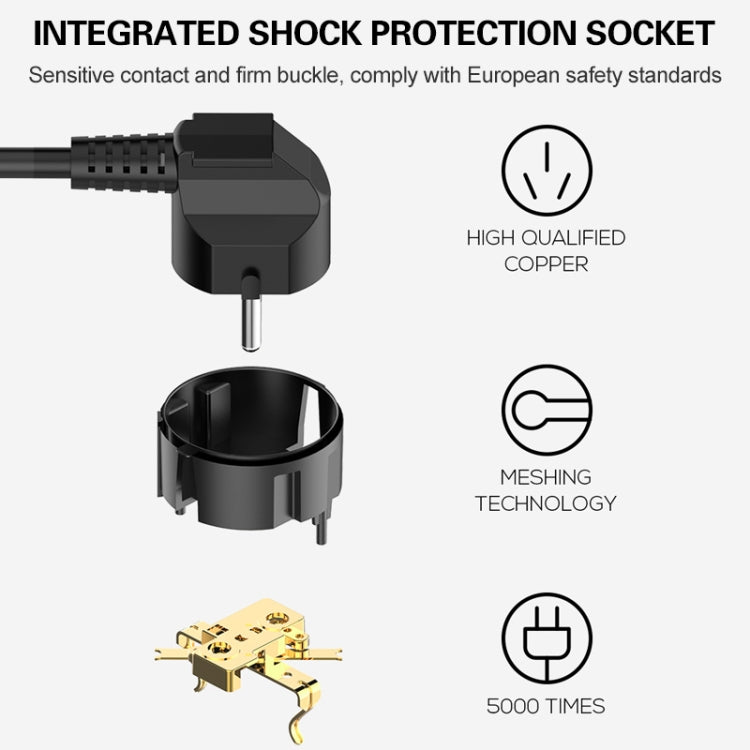 LDNIO SE6403 4 x USB Ports Multi-function Travel Home Office Non-slip Socket, Cable Length: 2m, EU Plug - Consumer Electronics by LDNIO | Online Shopping UK | buy2fix