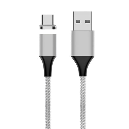 M11 5A USB to USB-C / Type-C Nylon Braided Magnetic Data Cable, Cable Length: 2m (Silver) - Mobile Accessories by buy2fix | Online Shopping UK | buy2fix