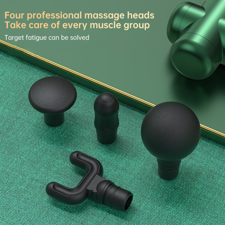WK WT-FG02 Portable Sports Massage Muscle Gun with 4 Massage Heads (Green) - Massage gun & Accessories by WK | Online Shopping UK | buy2fix