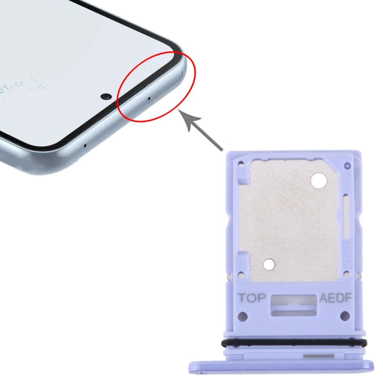 For Samsung Galaxy A54 SM-A546 Original SIM Card Tray + Micro SD Card Tray (Purple) - Repair & Spare Parts by buy2fix | Online Shopping UK | buy2fix