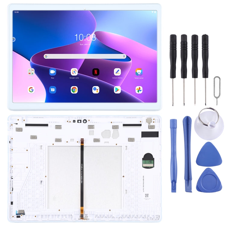 LCD Screen and Digitizer Full Assembly with Frame for Lenovo Tab 5 Plus/M10 TB-X605L TB-X605F TB-X605M TB-X605 (White) - LCD Screen by buy2fix | Online Shopping UK | buy2fix