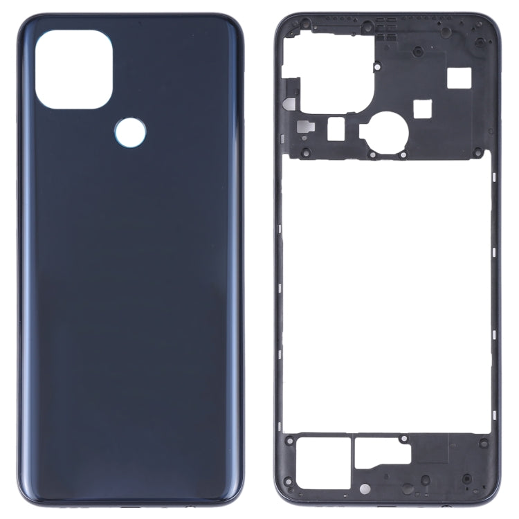 Battery Back Cover with Middle Frame for OPPO A15/A15S/A35(Black) - Repair & Spare Parts by buy2fix | Online Shopping UK | buy2fix