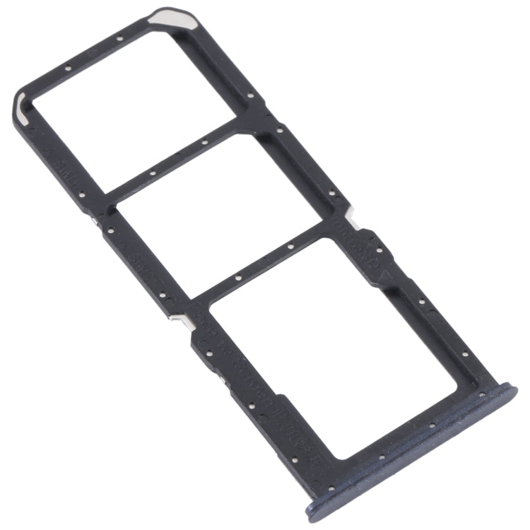 For OPPO K9x SIM Card Tray + SIM Card Tray + Micro SD Card Tray (Black) - Card Socket by buy2fix | Online Shopping UK | buy2fix