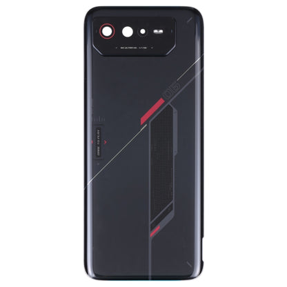 Glass Battery Back Cover for Asus ROG Phone 6 AI2201-C AI2201-F(Black) - Repair & Spare Parts by buy2fix | Online Shopping UK | buy2fix