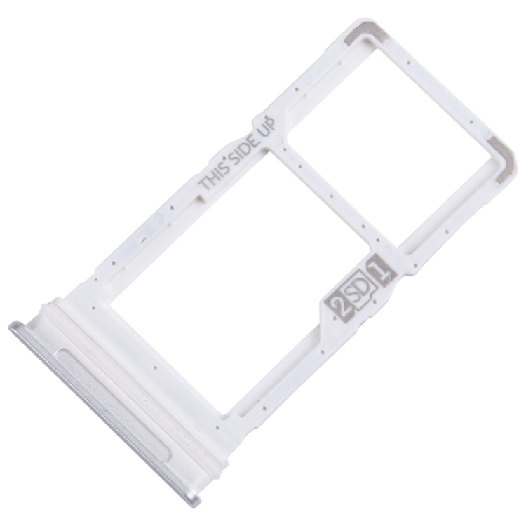 For Motorola One 5G Ace SIM Card Tray + Micro SD Card Tray (Silver) - Card Socket by buy2fix | Online Shopping UK | buy2fix