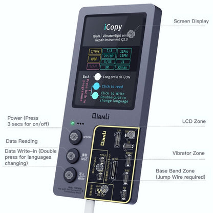 For iPhone 6 - 14 Pro Max 5 in 1 Qianli iCopy Plus 2.2 Repair Detection Programmer Set, Plug: US -  by QIANLI | Online Shopping UK | buy2fix