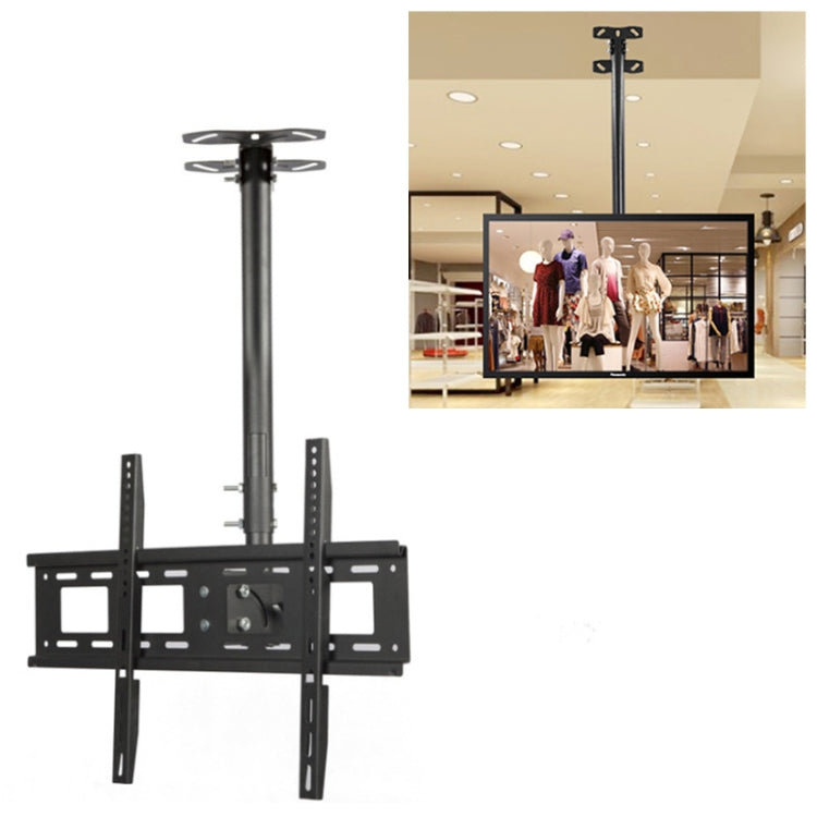 32-70 inch Universal Height & Angle Adjustable Single Screen TV Wall-mounted Ceiling Dual-use Bracket, Retractable Range: 0.5-2m - Consumer Electronics by buy2fix | Online Shopping UK | buy2fix