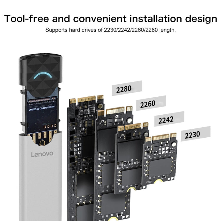Lenovo M-01 M.2 NGFF Mobile Hard Disk Box - HDD Enclosure by Lenovo | Online Shopping UK | buy2fix