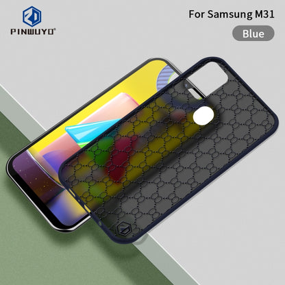 For Samsung Galaxy M31 PINWUYO Series 2 Generation PC + TPU Waterproof and Anti-drop All-inclusive Protective Case(Blue) - Galaxy Phone Cases by PINWUYO | Online Shopping UK | buy2fix