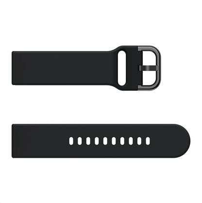 22mm For Huawei Watch GT2e/GT/GT2 46MM Color Buckle Silicone Watch Band (Black) - Smart Wear by buy2fix | Online Shopping UK | buy2fix