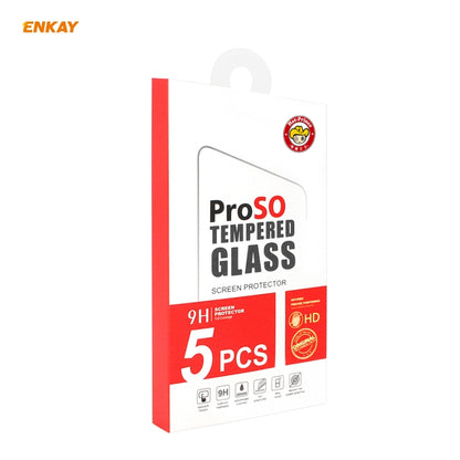 For Redmi 9 / 9A / 9C 5 PCS ENKAY Hat-Prince 0.26mm 9H 2.5D Curved Edge Tempered Glass Film -  by ENKAY | Online Shopping UK | buy2fix